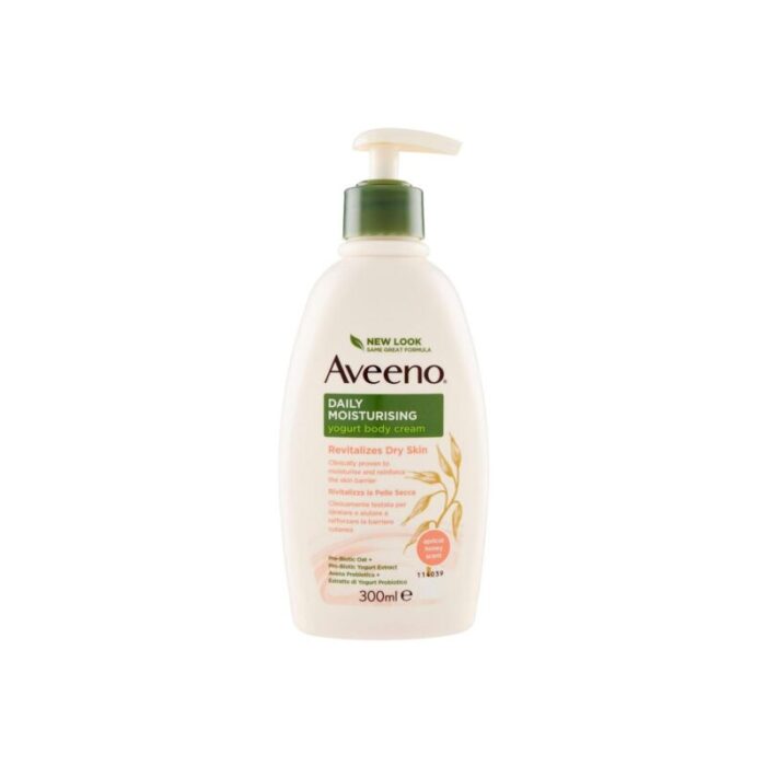 aveeno daily moisturizing yogurt body cream apricot honey 300ml 2