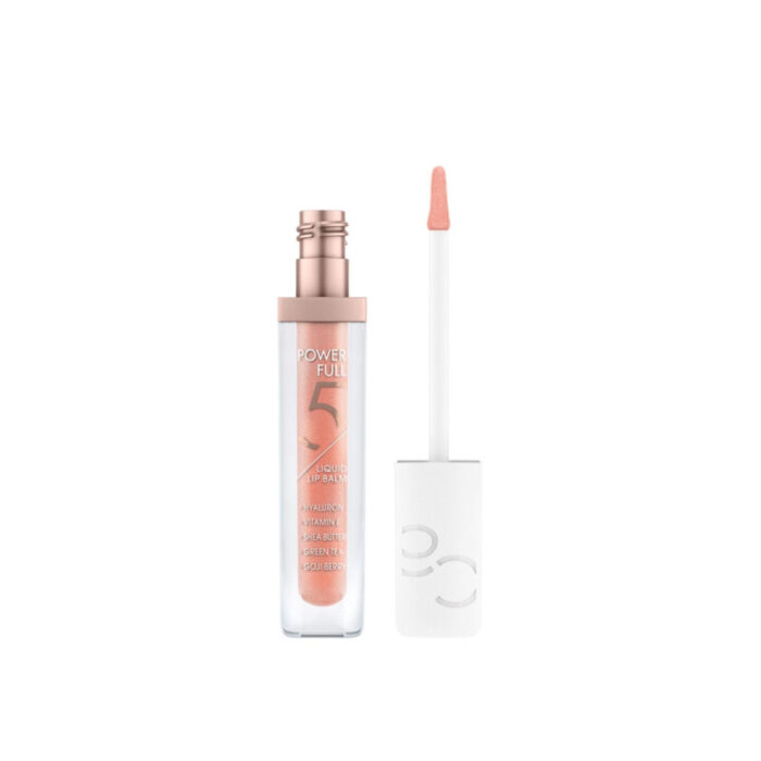 catrice power full 5 liquid lip balm 020 pearly peach 4 5ml