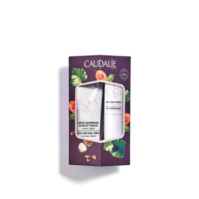 caudalie duo hand nail cream 30ml lip conditioner 4g