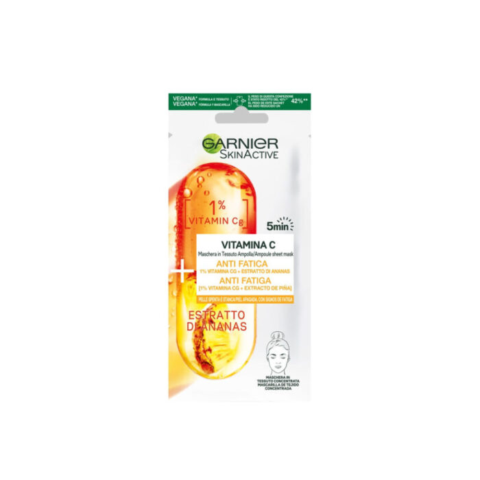 garnier skin active vitamin c anti fatigue sheet mask 15g