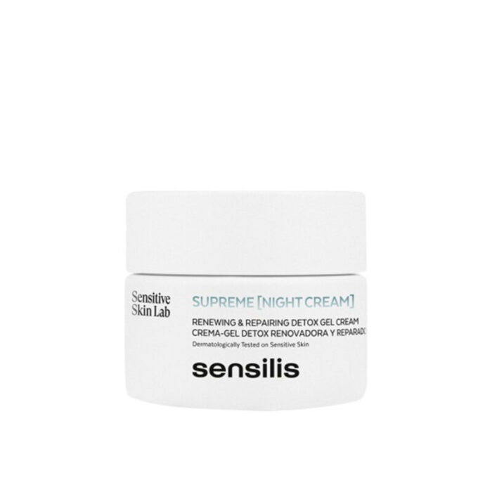 sensilis supreme night cream renewing repairing detox gel cream 50ml