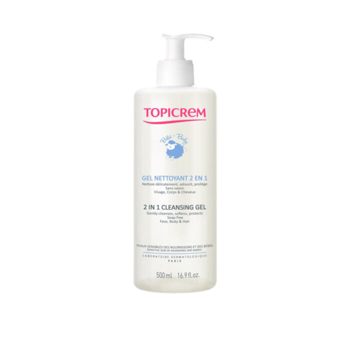 topicrem baby 2 in 1 cleansing gel 500ml