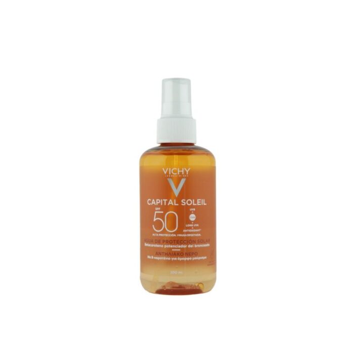 vichy capital soleil solar protective water enhanced tan spf50 200ml 1